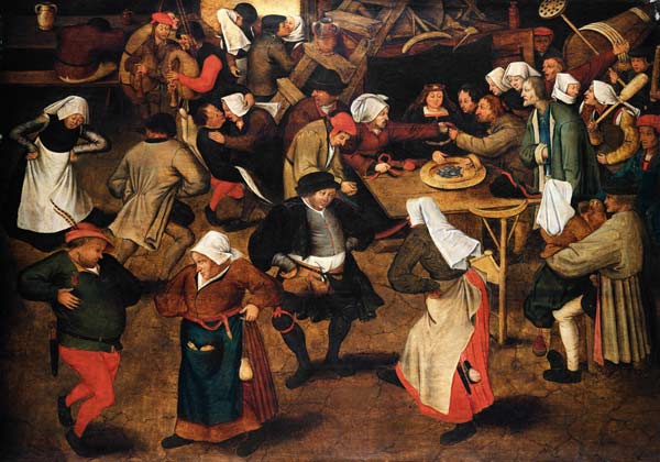 The Indoor Wedding Dance de Pieter Brueghel El Viejo
