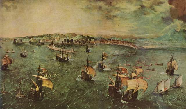 Port of Naples de Pieter Brueghel El Viejo