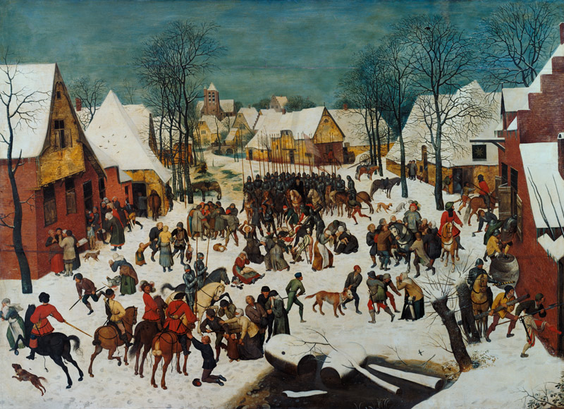 A Winter Scene with Massacre of the Innocents de Pieter Brueghel el Joven
