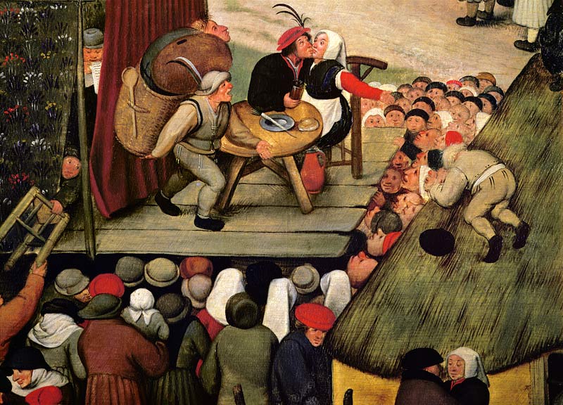 Fair with a Theatrical Performance de Pieter Brueghel el Joven
