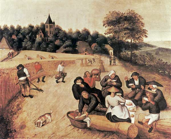 The Harvester's Meal de Pieter Brueghel el Joven
