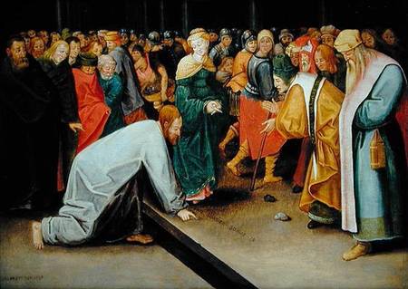 Christ and the women taken in adultery de Pieter Brueghel el Joven
