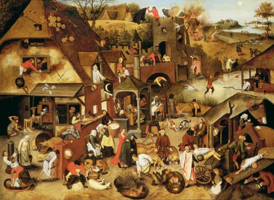The Flemish Proverbs de Pieter Brueghel el Joven
