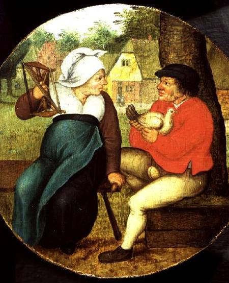 A Flemish Proverb (panel) de Pieter Brueghel el Joven
