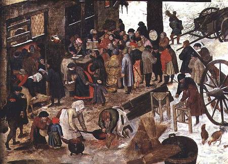 The Payment of the Tithe, or The Census at Bethlehem, detail de Pieter Brueghel el Joven

