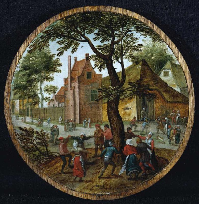 Dancing smallholder people. de Pieter Brueghel el Joven
