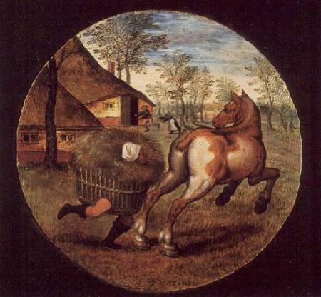 The World Turned Upside Down (panel) de Pieter Brueghel el Joven
