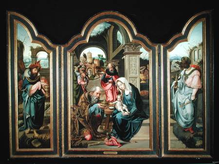 Triptych depicting the Adoration of the Magi de Pieter Coecke van Aelst