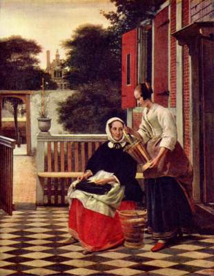 Lady and maid de Pieter de Hooch