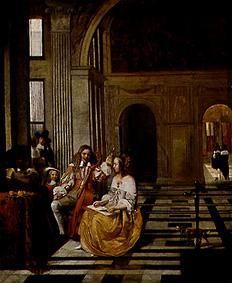 Society playing instruments. de Pieter de Hooch