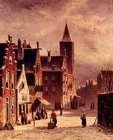 Wintry Dutch town. de Pieter Gerard Vertin