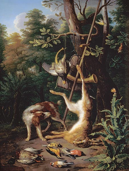Jagdstillleben mit totem Hasen. de Pieter Gysels