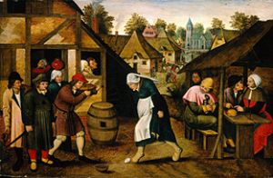The wobbling dance. de Pieter III. (Sohn von P.B. d. J.) Brueghel III (hijo de P.B El jóven)