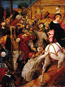 El banquete de SanMartin (detalle) de Pieter III. (Sohn von P.B. d. J.) Brueghel III (hijo de P.B El jóven)