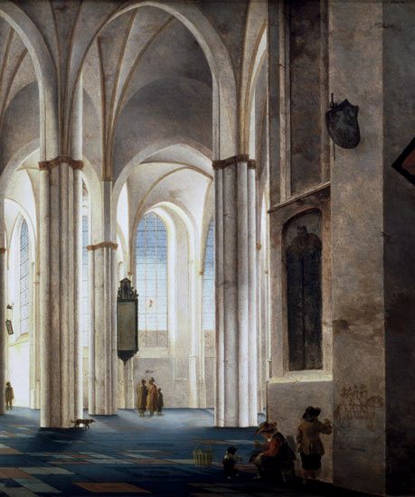 The Interior of the Buurkerk at Utrecht de Pieter Jansz. Saenredam