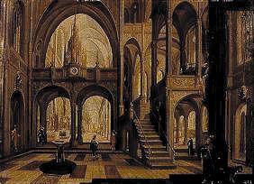 Interior de una iglesia gótica