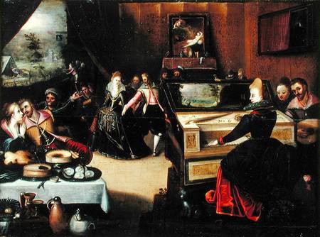 The Prodigal Son with the Courtesans or, Interior Scene de Pieter Pourbus