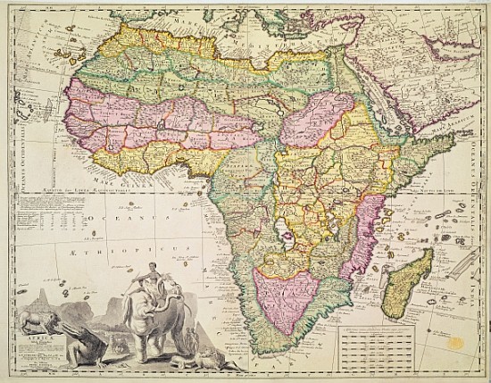 Map of Africa de Pieter Schenk