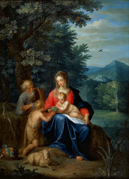 The Holy Family with the Infant St. John the Baptist de Pieter van Avont