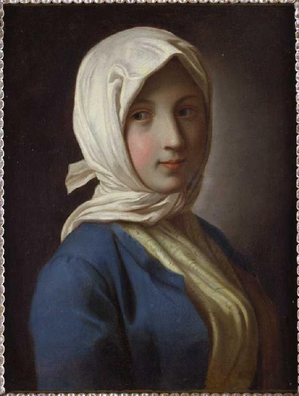 Portrait of a girl with Kopftuch de Pietro Antonio Conte Rotari