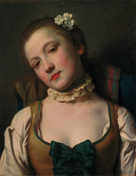 Girl with a white ruff de Pietro Antonio Conte Rotari