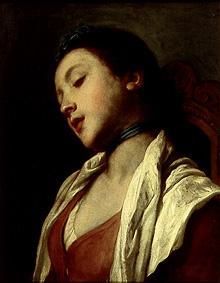 Slumbering girl de Pietro Antonio Conte Rotari