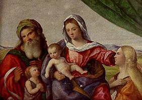 Madonna con el niño, Juan el Bautista, Santa Caterina y Zacharias