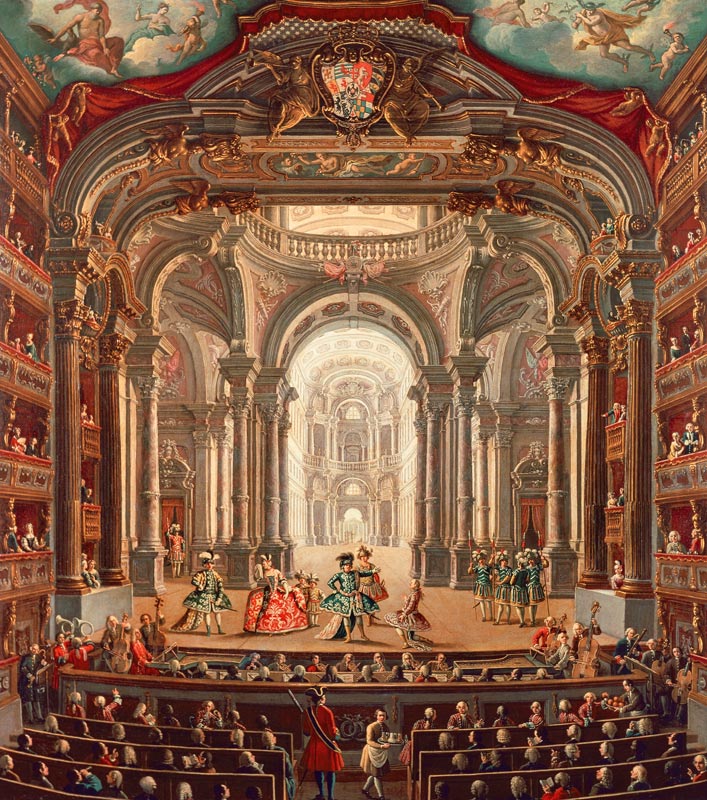 The Teatro Reale in Turin de Pietro Domenico Oliviero