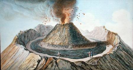 Interior of the Cone of Vesuvius Before the 1767 Eruption, plate 9 from 'Campi Phlegraei: Observatio de Pietro Fabris