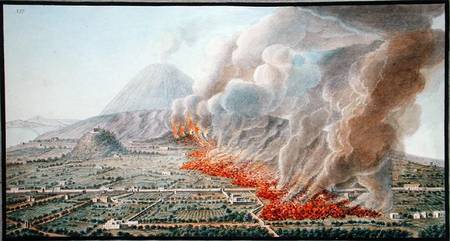 View of an eruption of Mt. Vesuvius which began on 23rd December 1760 and ended 5th January 1761, pl de Pietro Fabris