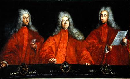 Portrait of three lawyers, Orazio Bembo, Orazio Angarano and Melchior Gabriel de Pietro Uberti