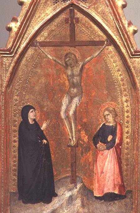 The Crucifixion with the Virgin Mary and John the Theologian de Pietro Lorenzetti