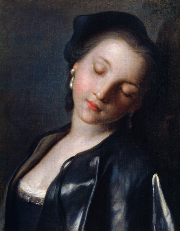 Sleeping young woman de Pietro Antonio Rotari