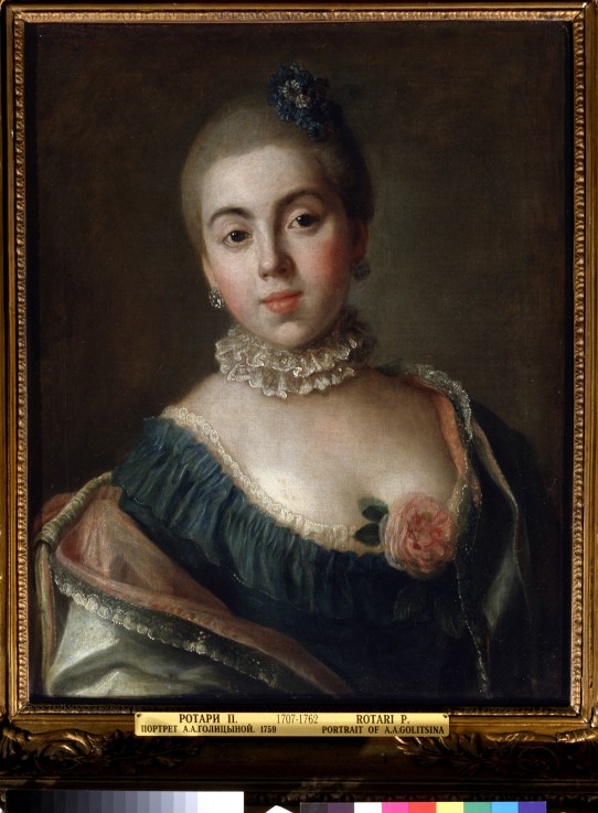 Portrait of Countess Anna Alexandrovna Golitsyna, Baroness Stroganova (1739-1816) de Pietro Antonio Rotari