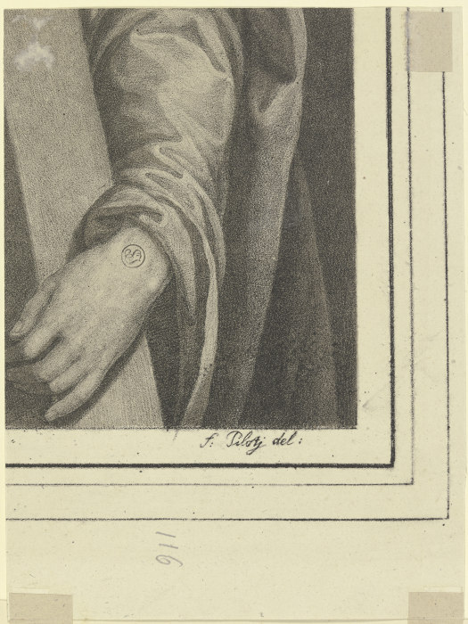 Christus und das Schweißtuch der Veronika (Fragment), aus der Folge "Königlich Baierischer Gemälde-S de Ferdinand Piloty