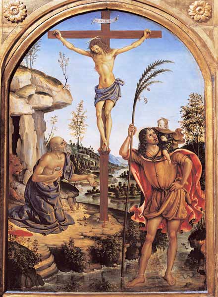 Pinturicchio / Christ with Saints de Pinturicchio