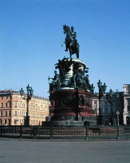 Equestrian monument to Tsar Nicholas I (1796-1855) 1856-59 (photo) de Piotr Klodt