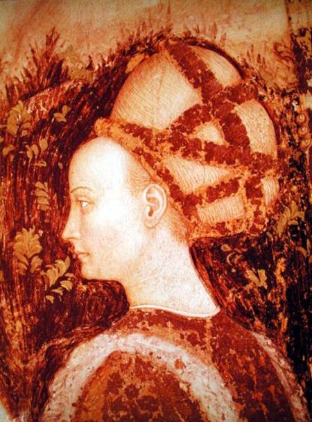St. George and the Princess of Trebizond, detail of the head of the princess de Pisanello
