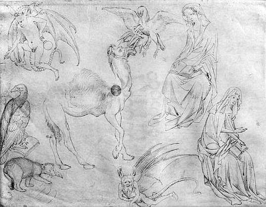Sheet of studies, from the The Vallardi Album de Pisanello