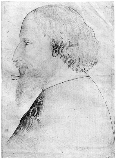 Sigismund, Holy Roman Emperor, from the The Vallardi Album (pen, ink, pencil & red chalk on paper) de Pisanello