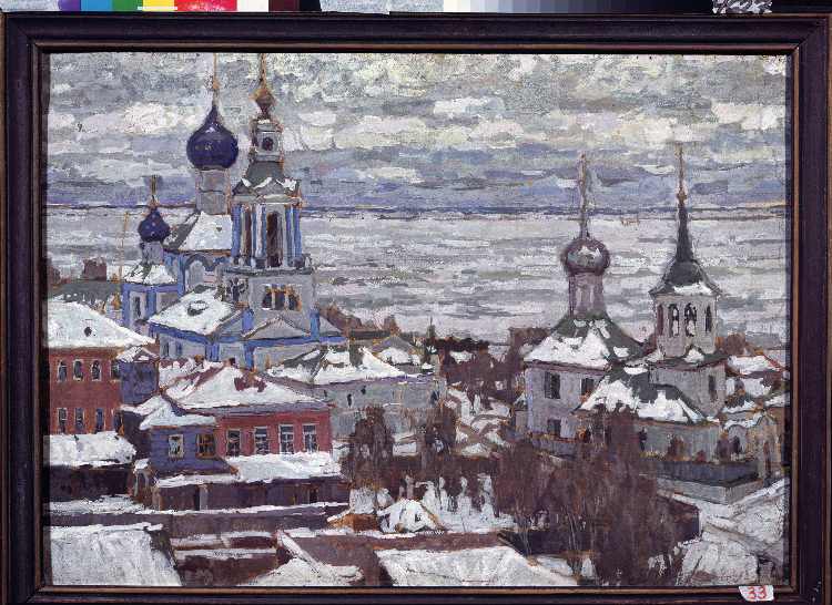 Türme von Rostow im Winter de Pjotr Petrowitschev