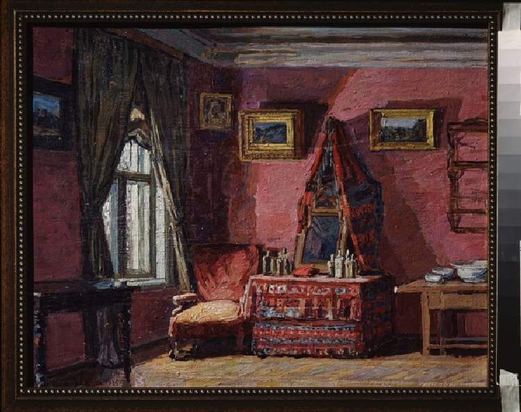 Schlafzimmer im Haus des Komponisten Pjotr Tschaikowski in Klin de PjotrIwanowitsch Petrowitschew