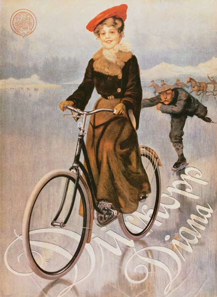 Advertising placard for the ladies' bicycle Diana de Arte del cartel