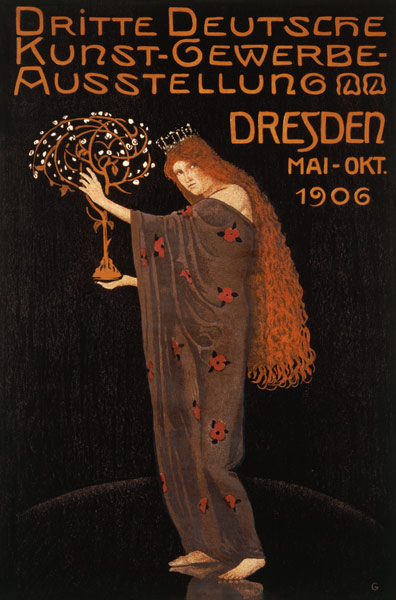 Poster for the 3rd German arts and crafts -- exhib de Arte del cartel