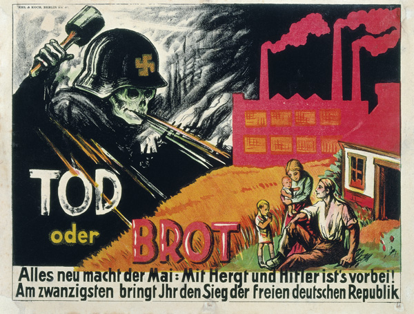 Death or bread. SPD election poster de Arte del cartel