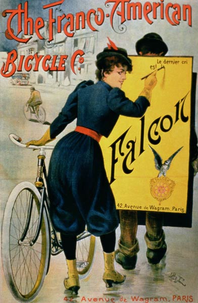 Poster advertising 'The Franco-American Bicycle Co.', Paris de Arte del cartel