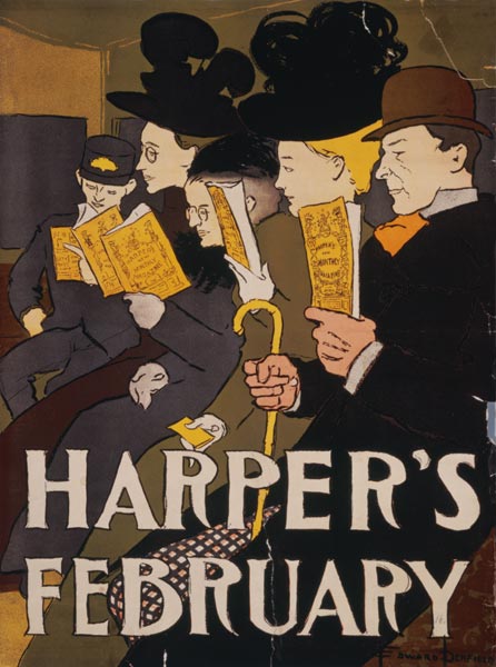 Harper of February of Edward Penfield de Arte del cartel