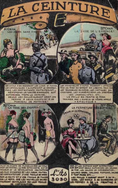 Satirical poster on the restrictions during the First World War de Arte del cartel