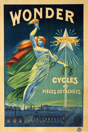 Wonder, Cycles Et Pieces Detachees de Arte del cartel