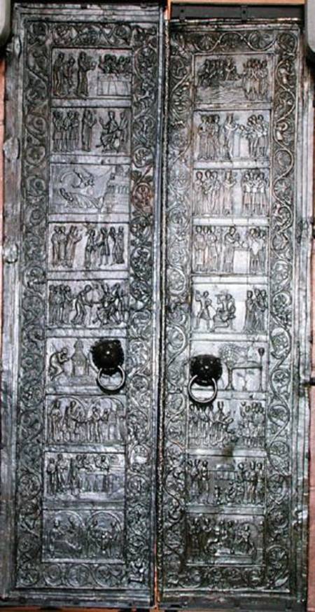 Doors depicting scenes from the life of St. Adalbert (939-97) de Polish School